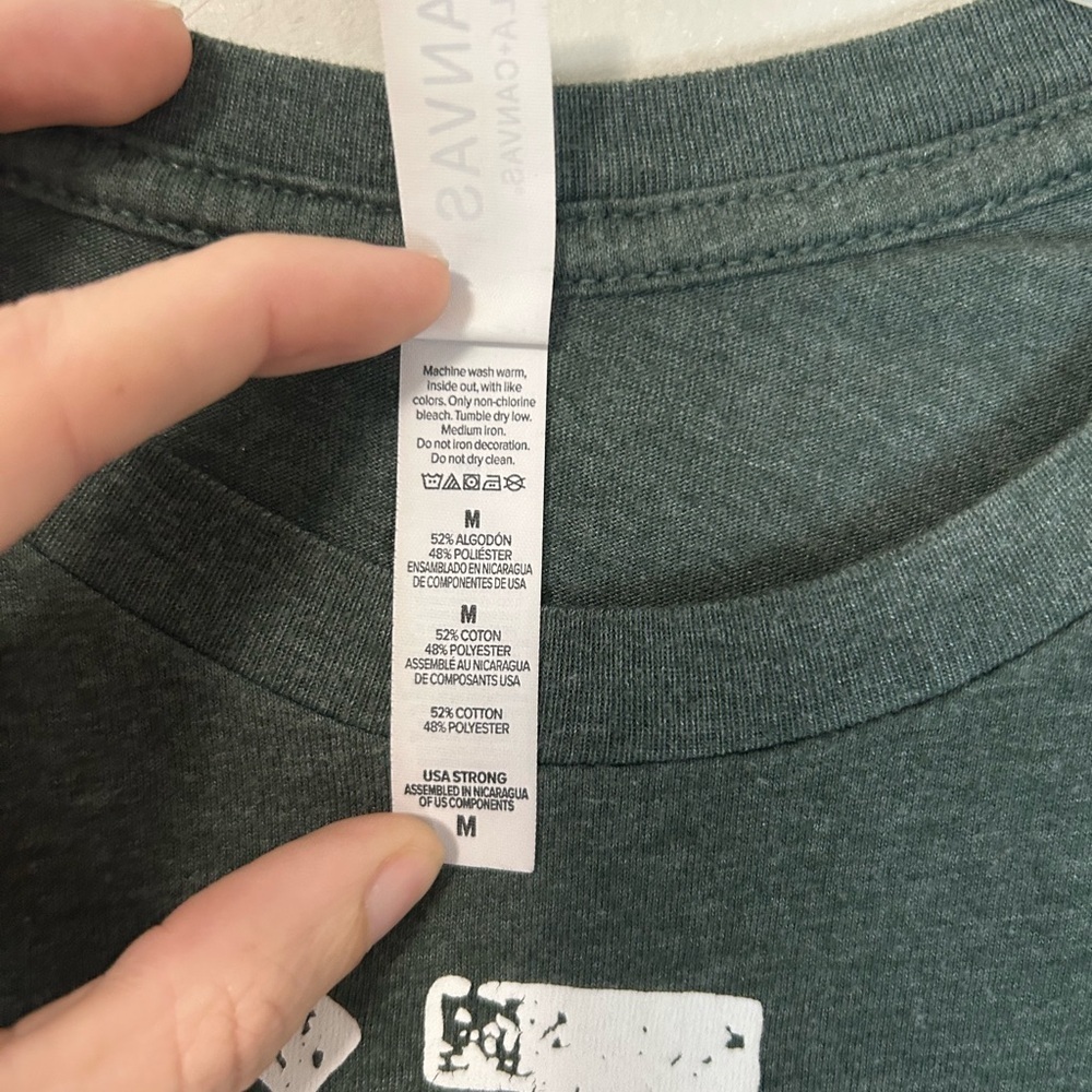 Bella Canvas Forest Green Graphic Tee, Size M - Picture 4 of 5